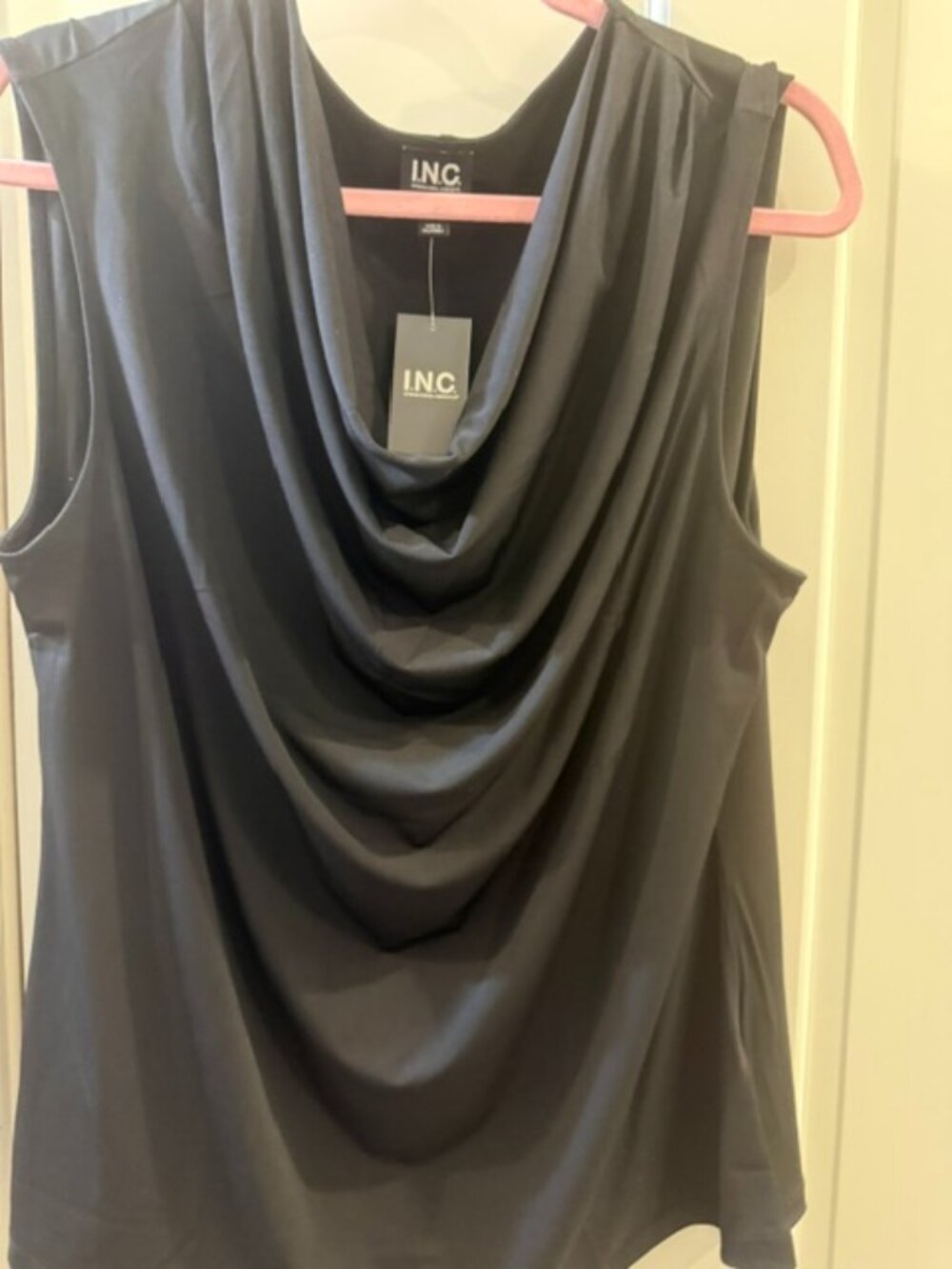 Women's INC Sleeveless Cowl Neck Draper Top xl